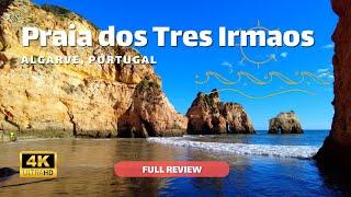 Praia dos Tres Irmaos Beach in Algarve – Portugal – 4K full review