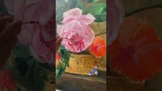 Flowers on canvas #oilpainting #flowerspainting #painting #artist
