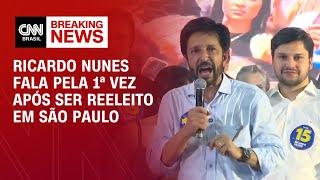 Ricardo Nunes fala pela 1ª vez após ser reeleito em São Paulo | CNN ELEIÇÕES