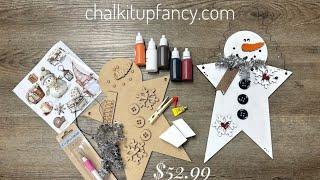 Star Snowman Holiday Winter Box Cutout