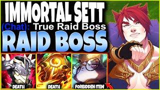 Reach the true depth of IMMORTALITY with the RAID BOSS Sett Build  LoL Top Sett s12 Gameplay