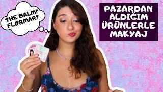 PAZARDAN ALDIĞIM ÜRÜNLERLE MAKYAJ YAPIYORUM | BİRLİKTE AKŞAM YEMEĞİNE HAZIRLANALIM #makeup #makyaj