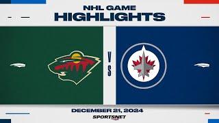 NHL Highlights | Wild vs. Jets - December 21, 2024