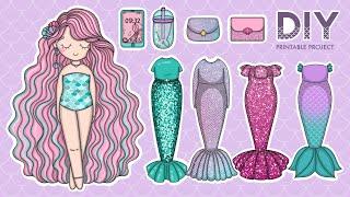 DIY Paper Mermaid Dollhouse and Doll Assembly Tutorial