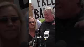 Steve Bannon hold press conference as he surrenders for contempt of Congress conviction #shorts
