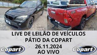 LIVE DE LEILÃO DE VEÍCULOS NA COPART DIA 26.11.2024