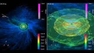 Jet and black hole formation from a binary neutron star merger