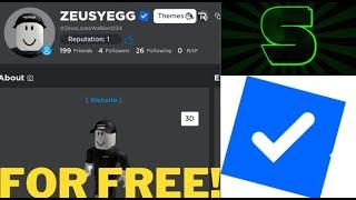 HOW TO GET *FREE* VERIFIED BADGE IN ROBLOX!