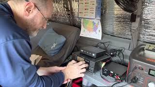 Mobile Ham Radio Comms on 20 Meter Band with Shark Mobile Antenna from Bug-Out Van