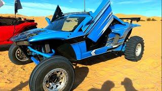 MASSIVE JUMPS IN GLAMIS DUNES | Trophy Truck Crashes Hard | DIRT BIKE DIARIES EP.249