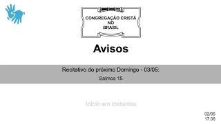 Culto Online CCB 02/05 2020 - 18:00 - Brás (Libras)