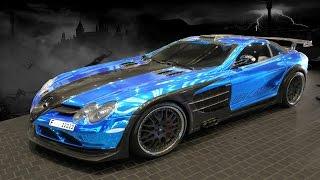 Chrome BLUE Vinyl Wrapped Super Cars