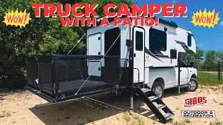 TRUCK CAMPER WITH A PATIO! (2023 PALOMINO BACK PACK 2912)