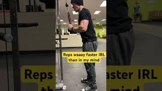 My struggle with doing tricep pushdown reps too fast