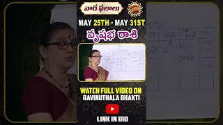 Vrishabha Rasi Phalalu | 25th -31st May 2025 | Astrologer Bhargavi Budaraju | Ravinuthala Bhakti