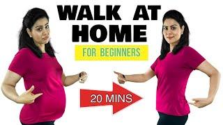 20 Mins Happy Walk At Home For Weight Loss Easy Fat Burning Indoor Walking Workout For Beginners