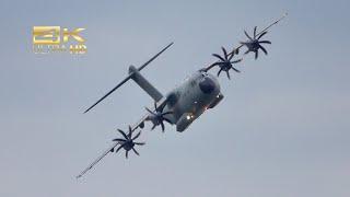 Airbus A400M Grizzly Atlas German Air Force 54+23 flying Display at RAF Fairford RIAT 2024 AirShow