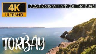 South West Coastal Path TORQUAY Torbay Gimbal Walk | Walking Tour | 4K Resolution