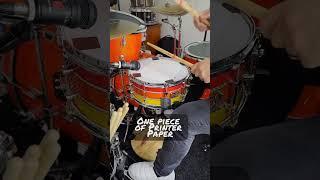 Printer Paper Damper. Did it make a difference? #shorts #comparison #audio #sound #drums #snare