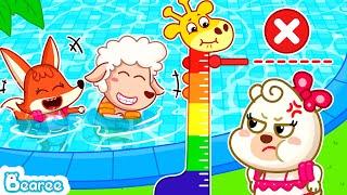  Don't Feel Jealous! Bonnie Wants to Be Taller to Play in Big Swimming Pool | Bearee Bear Cartoon