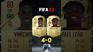 Vinicius Junior VS Rafael Leão Fifa Comparison | Leao #fifa23 #eafc24 #comparison #shorts #football