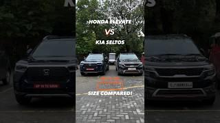 Honda Elevate vs Kia Seltos Dimensions compared! | CarWale #shorts