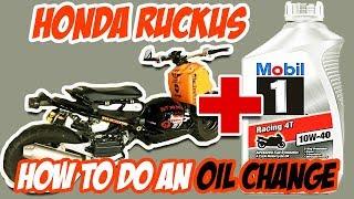 How to do a Honda Ruckus Oil Change for beginners