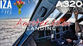 A319 AMS  Amsterdam | TAKEOFF 18C | 4K Cockpit View | ATC & Crew Communications