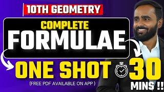 10th Geometry Complete Formula |One Shot |Board Exam 2025 |Pradeep Giri Sir