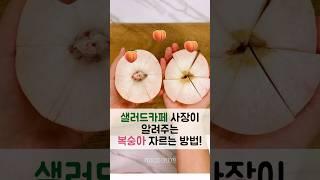 🫶샐러드카페 사장이 알려주는 복숭아 자르는 법 딱복 물복 백도 황도 #레시피공유 #생활꿀팁 #꿀팁공유 #과일손질 #peach