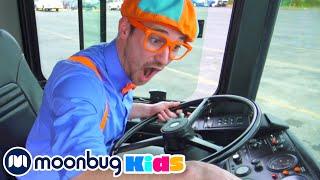 Blippi erkundet einen Bus | Kinderlieder und Cartoons | Blippi | Moonbug Kids Deutsch