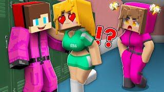 JJ Guard fell in LOVE with Squid Game Girl in Minecraft - Maizen LOVE STORY