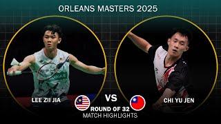 Lee Zii Jia vs Chi Yu Jen Orleans Master 2025 Badminton