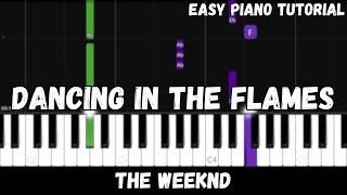 The Weeknd - Dancing In The Flames (Easy Piano Tutorial)