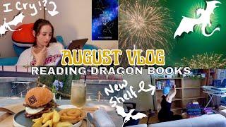 Reading Only Dragon Books || Reading vlog || bookshelf organization