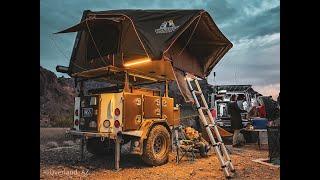 Tribe Trailers in the desert with the BASECAMP overland trailer