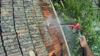 Pressure Wash Terracotta Roof Tiles