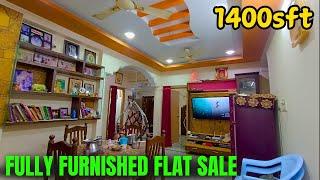 fully furnished 3 bhk flat for sale in kukatpally hyderabad | luxury apartment resale property