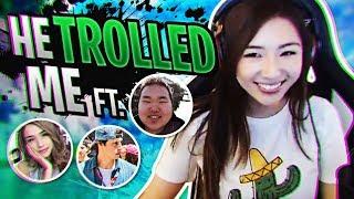 I GOT TROLLED!? FT. POKIMANE, CIZZORS AND MISTADONG | XCHOCOBARS FORTNITE