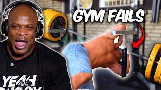 Ronnie Coleman REACTS to Near Death Gym Fails!!