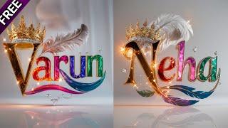 How To Create Multi Colour 3d Art Name Dp Ai Images | Bing Image Creator New Video | Bing Ai #meta