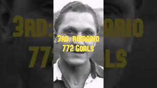 Top 5 Goalscorers In History #pele #messi #romário #bican #ronaldo #cr7 #football #shorts