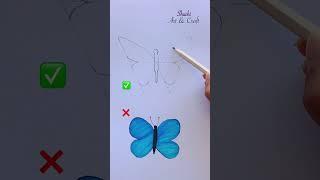 How to draw a beautiful butterfly  #youtubeshorts #shorts #art #drawing #creative