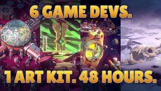 6 Game Devs Make 6 SCI-FI Games using 1 Art Pack! | Game Dev Collab Challenge