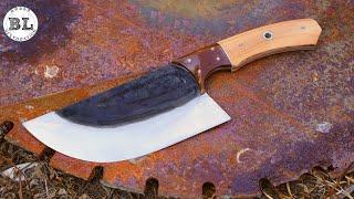 Making a large kitchen knife from an Old Saw Blade