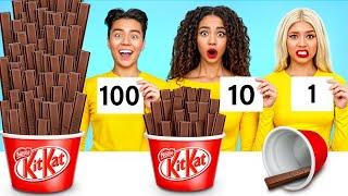 100 Layers Food Challenge | 1 VS 100 Layers of Chocolate Cake Challenges by Turbo Team