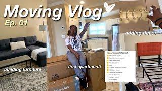 MOVNG INTO MY FIRST APARTMENT! |college apartment tour, sophomore szn, building furniture & more