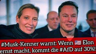 #Musk-Kenner warnt: Wenn  Elon ernst macht, kommt die #AfD auf 30%!