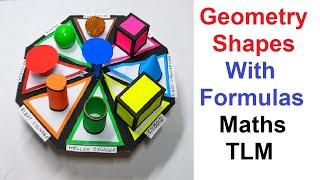 geometry shapes formulas for class 9 - diy - math's tlm - diy | craftpiller (3D)