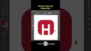 Adobe Illustrator - Design an easy M+H Letter Logo using grid